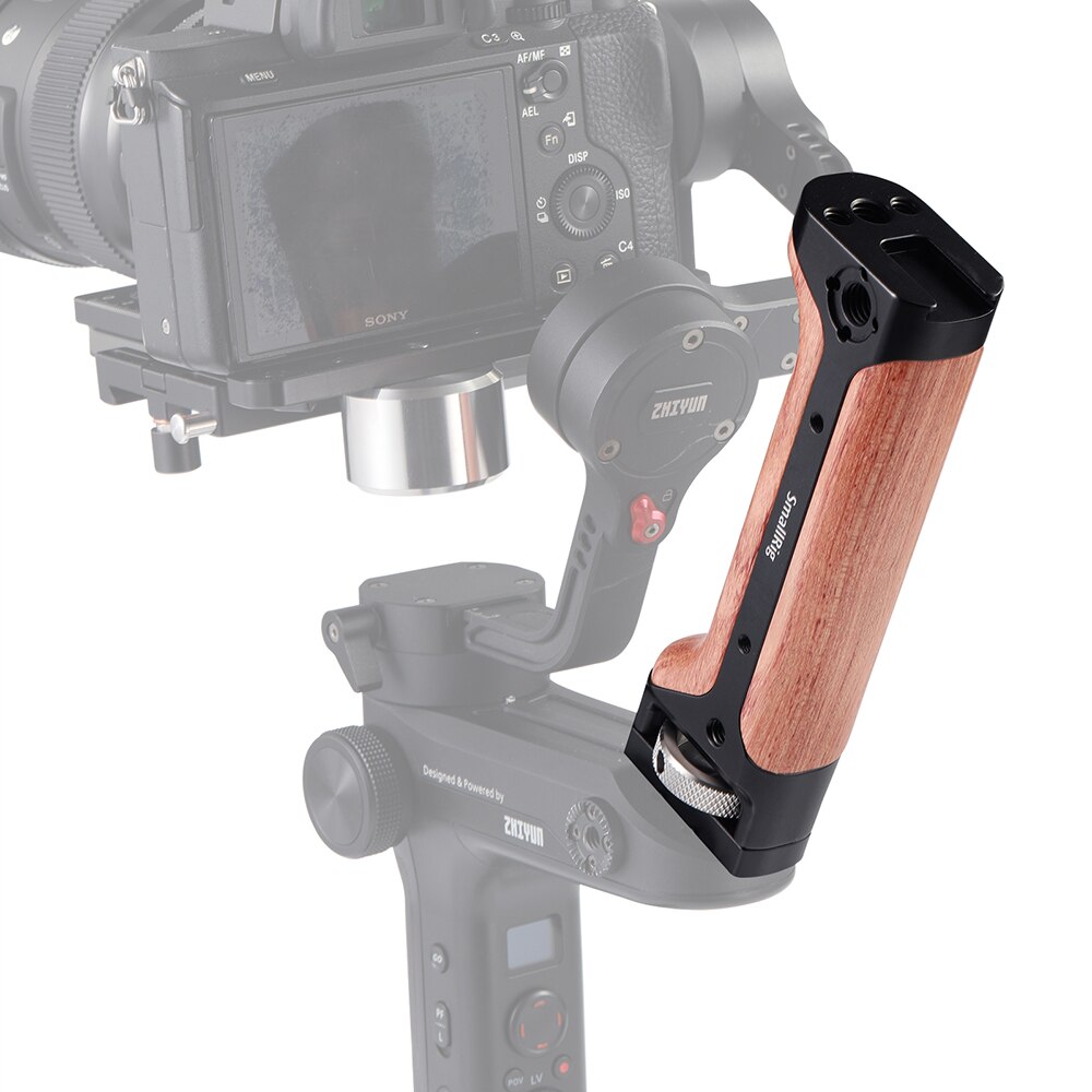 SmallRig 木製 Zhiyun 用 WEEBILL ラボとデジタル一眼レフ木製ハンドルとコールド靴 Arri 位置決め穴 -2276