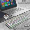 K28 Wireless Bluetooth 61-key Dual-mode Rgb Backlit Waterproof Mechanical Gaming Keyboard Entertainment For Desktop Pc Gamer: F