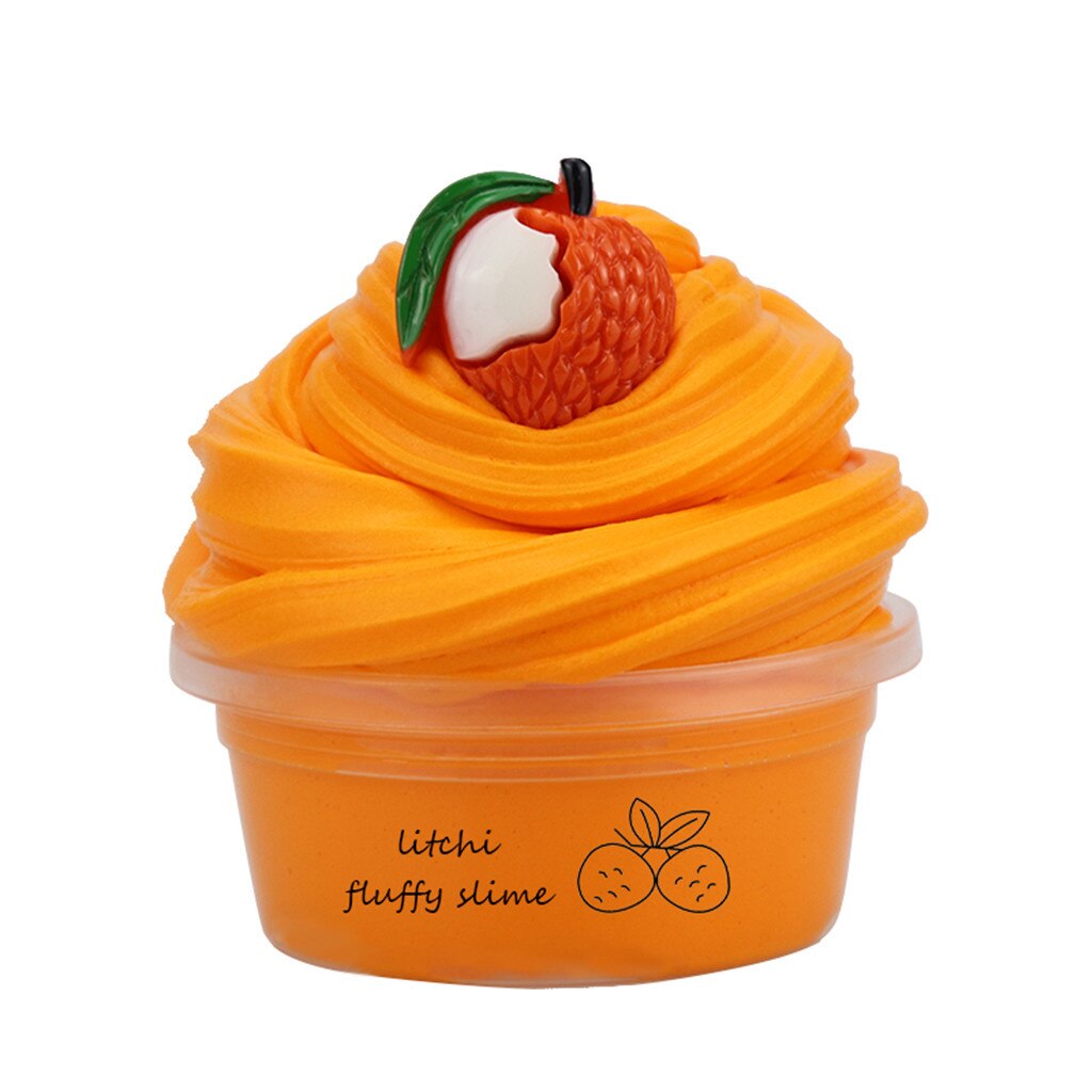 Stress relief diy slim leverancer frugt kit sky slim slim aromaterapi tryk børn slim til fluffy slim leverancer legetøj ler: Orange