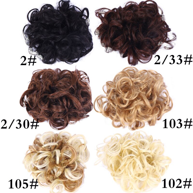 AILIADE moño de extensiones de pelo sintético moño rizado Twining Donut moño para el cabello pieza de cabello o Scrunchie cabello recogido pelo