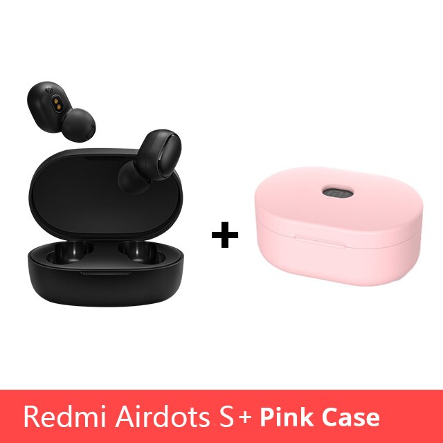 Xiaomi Redmi Airdots S Tws Bluetooth Oortelefoon Stereo Bass Draadloze Ruisonderdrukking Headset Met Microfoon Handsfree Oordopjes Ai Controle: Add Pink Case