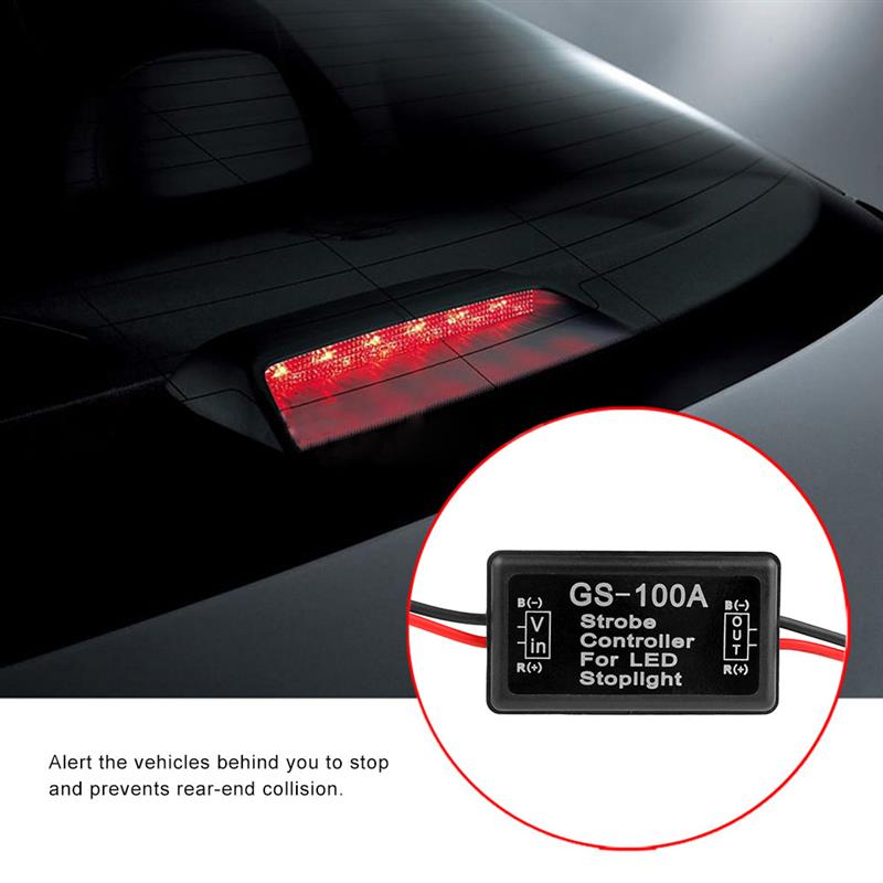 Gingtank – contrôleur stroboscopique de voiture, 12 modules de Protection contre les courts-circuits, lumière d'arrêt de frein LED, accessoires de voiture