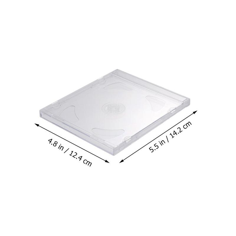 25PCS Clear CD Cases DIY DVD Packages Portable DVD Storage Boxes for Home Cinema Studio (Transparent)