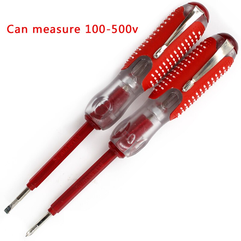 Multifunktions Schraubendreher Prüfung Bleistift Elektrische Prüfung Tester robust rot dauerhaft Isolierung Elektriker Heimat Prüfung Stift 100-500 V