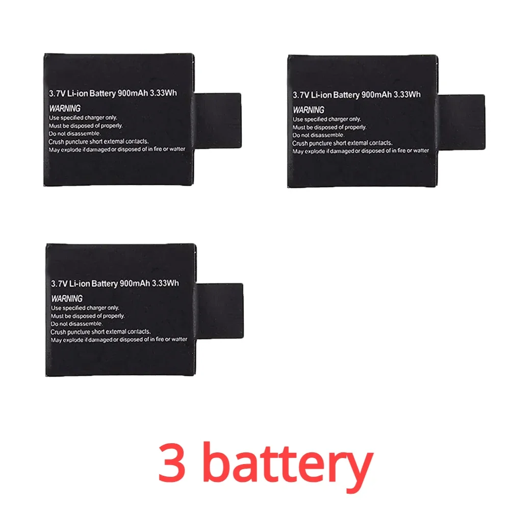 Batería de iones de litio recargable de 3,7 V y 900mAh para SJ4000 SJ5000 SJ6000 WIFi SJCAM cámara de acción deportiva DV SJ batería dedicada: Rosa