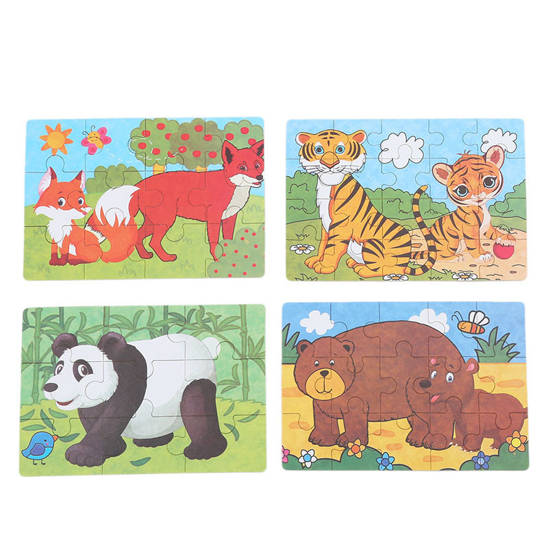 Kinderen Speelgoed Cartoon Houten 3D Puzzel Dieren Patroon Puzzel Kids Classic Educatief Speelgoed Kinderen Kids