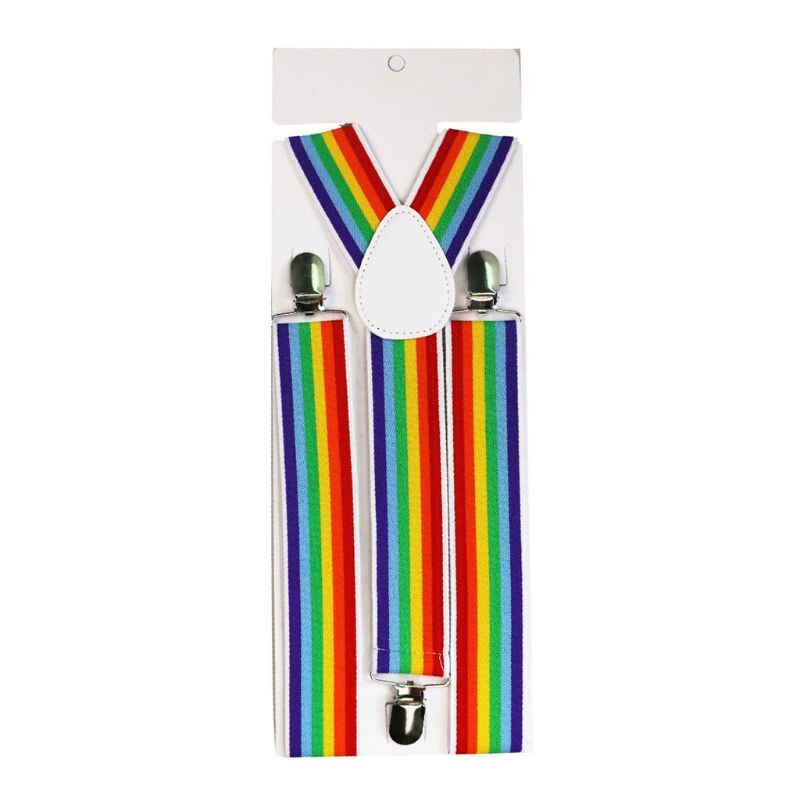 Tira de arcoíris para niños, cinturón de tirantes a rayas de colores, cinturones anticaída con hebilla,: NO.1