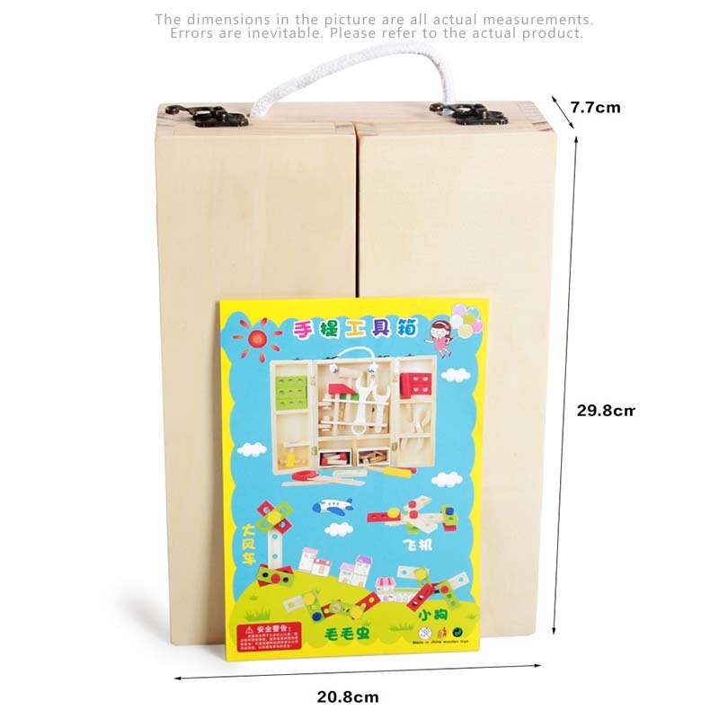 Baby Spielzeug freundlicher Holz Multifunktionale Werkzeug einstellen Wartung Kasten Holz Spielzeug Baby murmeln Kombination Chirstmas/Geburtstag Spielzeug