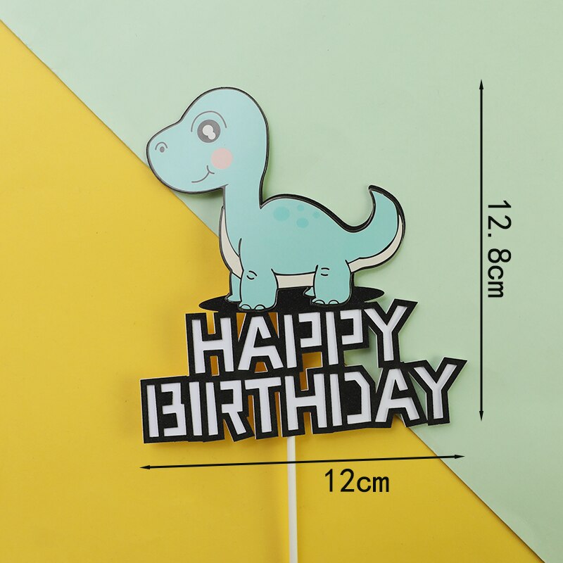 Söt äggskal dinosaurie tecknad baby dekoration lövsnöre archetree cake topper för barn födelsedagsfest tillbehör bakning: 1pc dinosauriepapper b