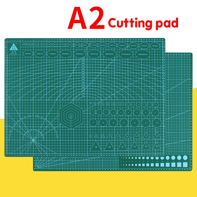 A2 skærebræt gitterlinie selvhelende skærebræt håndværk kort flerfarvet dobbeltsidet desktop manuel skærepude 60 * 45cm