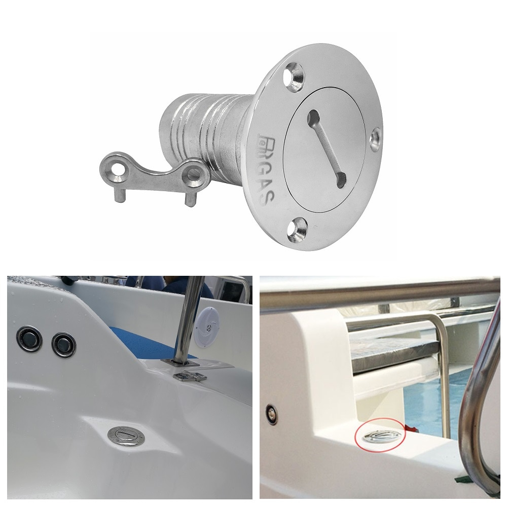 316 Roestvrij Staal 38Mm Dek Vullen Filler Met Sleutel Gas Diesel Brandstof Afval Water Marine Boot Dek Filler