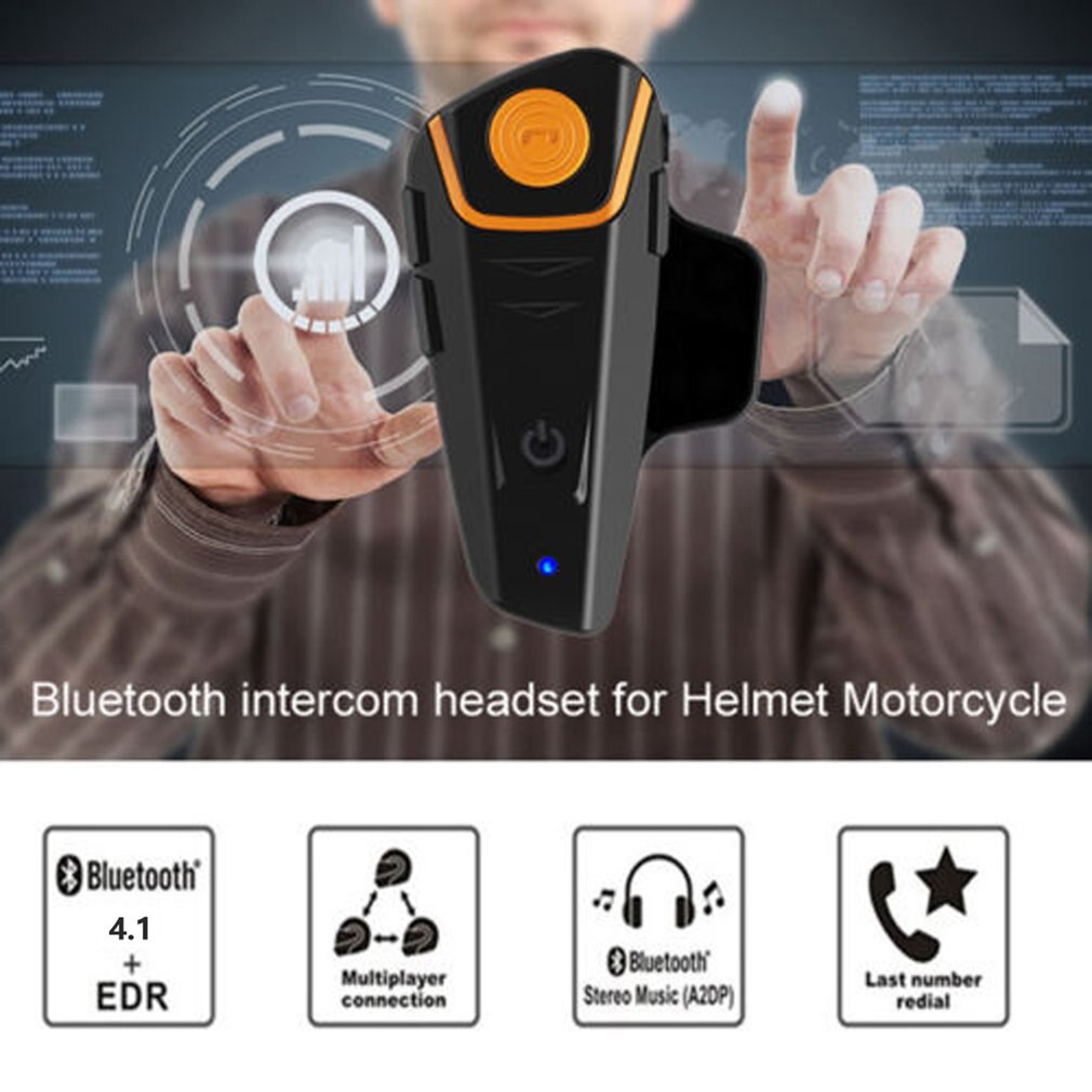 Oreillette Bluetooth pour casque de moto, appareil... Grandado