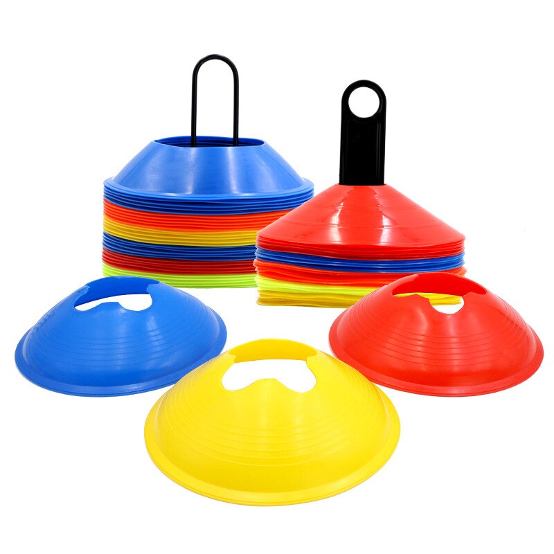 10 Pcs Soccer Speed Training Sign Flat Pressure Resistant Cones Cross Track Marker Discs Barrier Football Rugby Sport Accessorie
