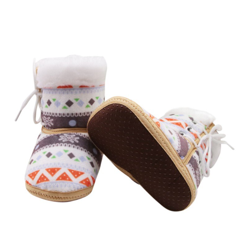 Bottes de neige antiglisse pour bébé fille | Automne et hiver , bottes de neige chaudes en molleton pour bébé fille et garçon, chaussons pre-walker de 0 à 18 mois