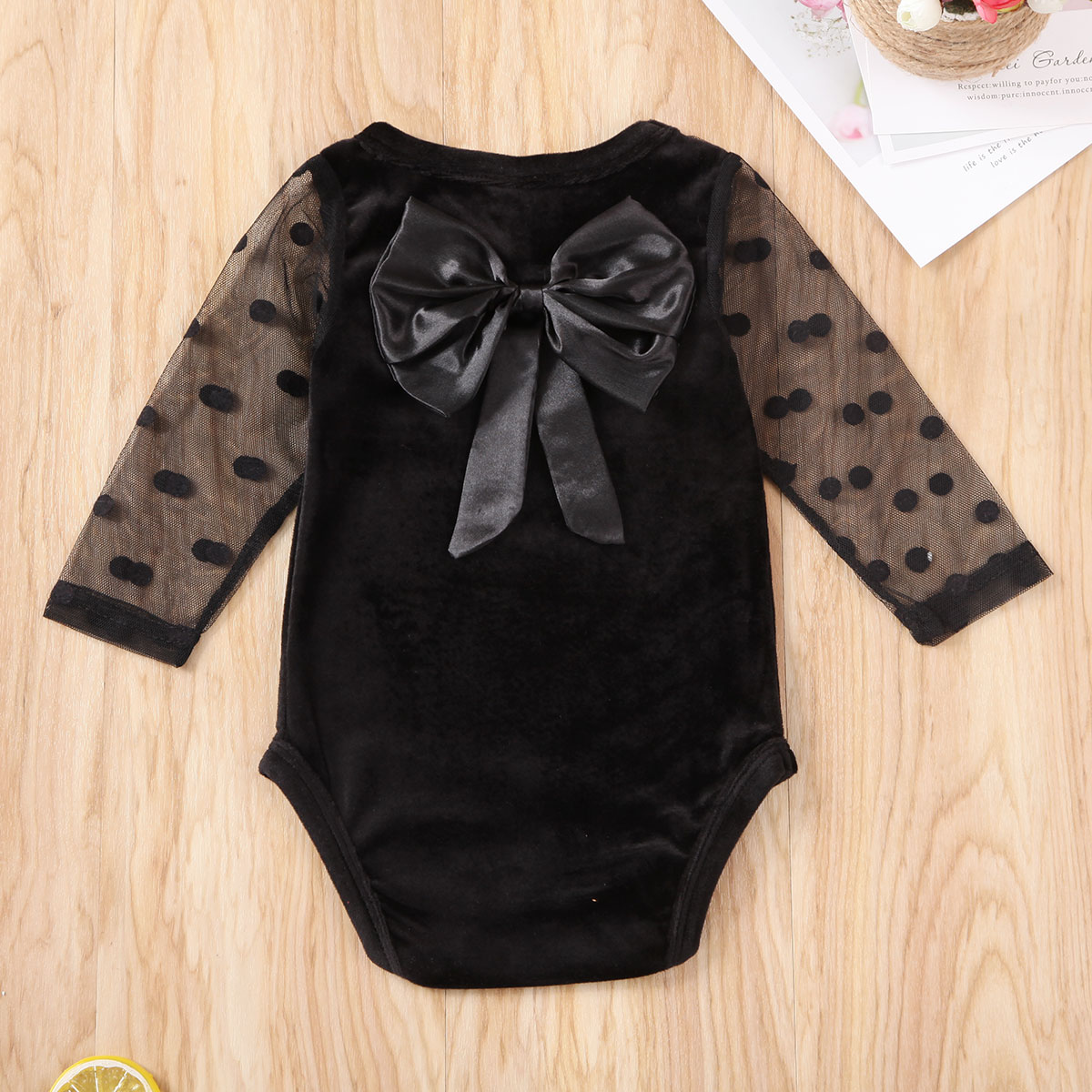 0-18m søde nyfødte baby baby pige bodysuits polka dot print blonder solid bodysuit jumpsuit outfit tøj