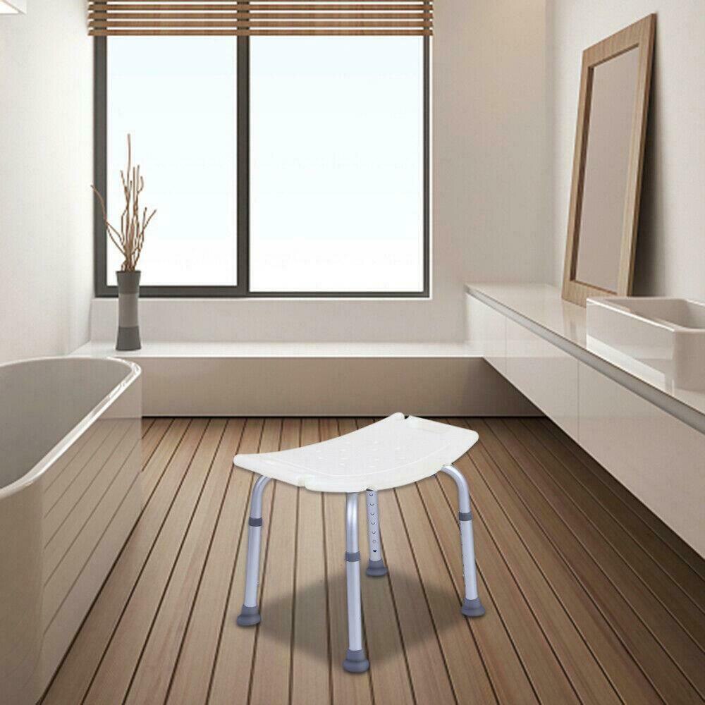 Aid Seat Bathroom and shower chair Without Back Chair Height Adjustable Non Slip Toilet Seat Disabled Home Adult Elderly Kids