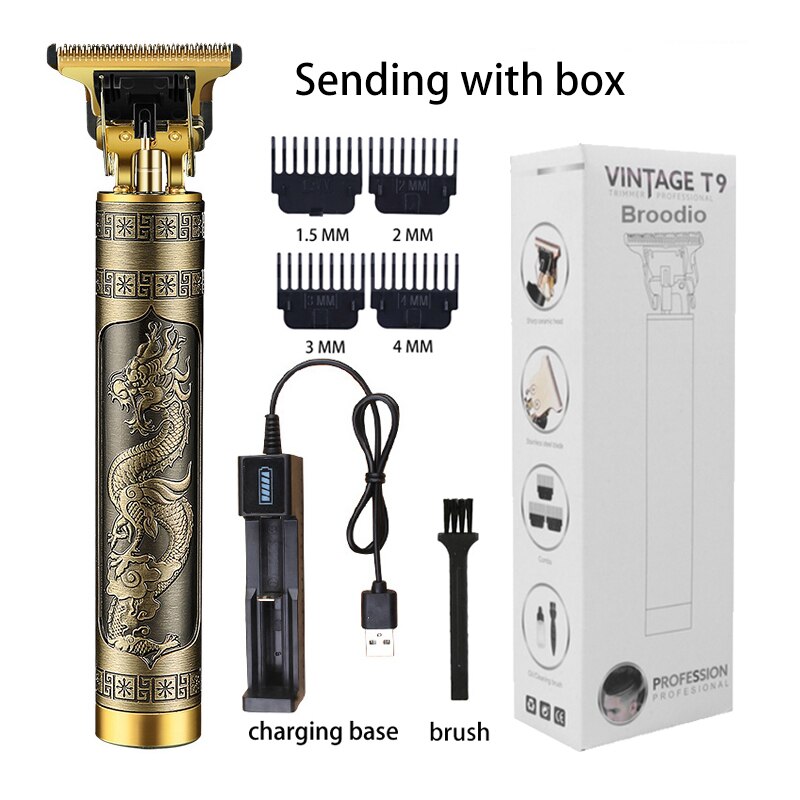 T9 Tondeuse Professionele Vintage T9 Haar Snijmachine Elektrische Baard Trimmer Voor Mannen Tondeuse Oplaadbare Tondeuse: Dragon-A