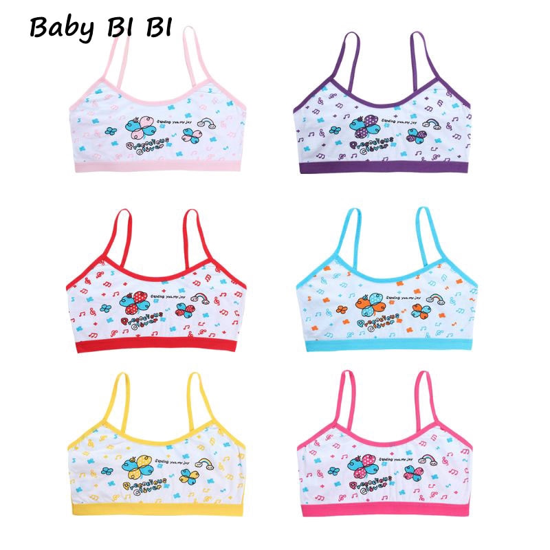 Piger bh undertøj lingeri børn teenagere teenage ung teenager 8-14 år studerende bomuld tegneserie print undertøj toppe