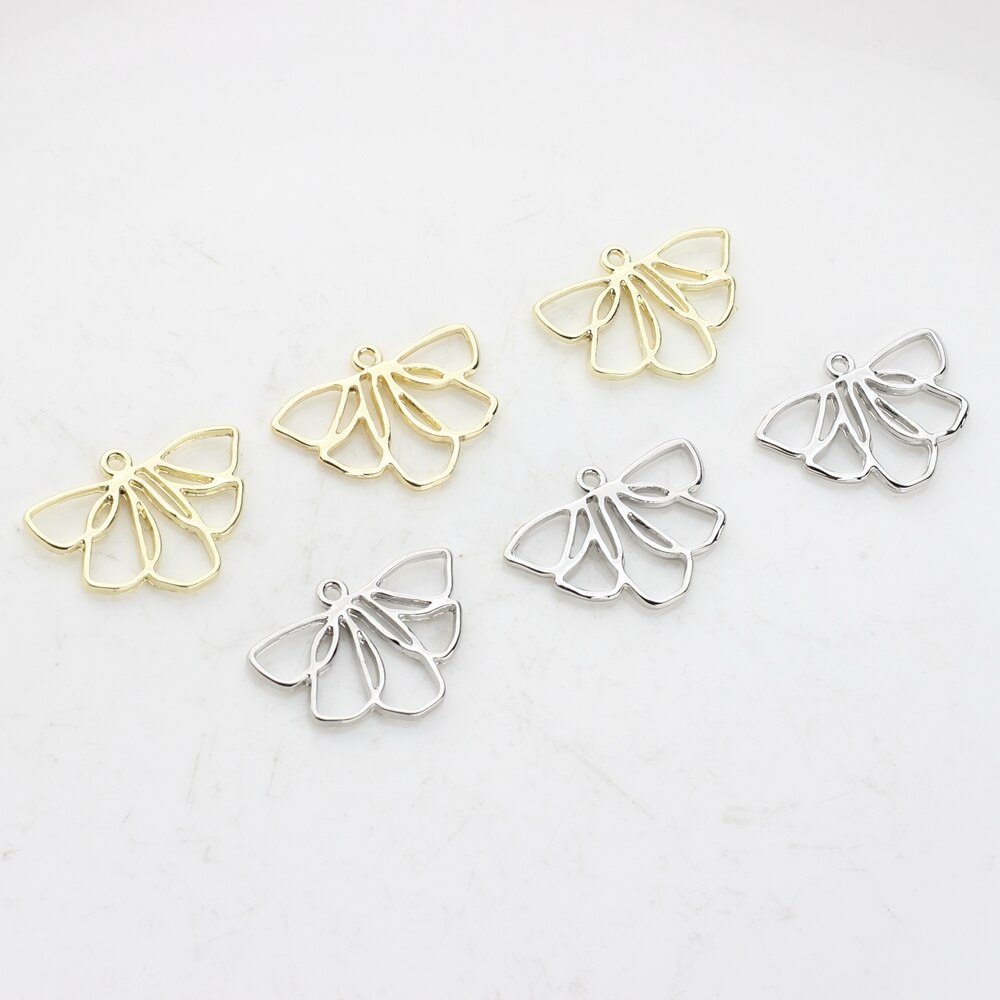 Zink-legierung Charms Goldene Hohle Blume Form Charms Verbinder 6 teile/los Für DIY Ohrringe, Der Zubehör