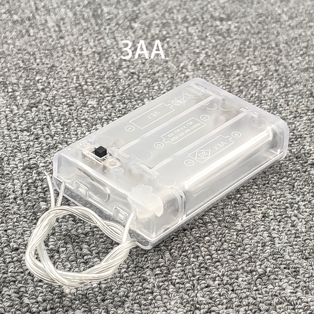 AA Battery Box AA Battery Case AA Battery Holder AA Storage Box DIY Leads With Cover With ON/OFF 2/3/4 Slots Series Clear Box: Blue