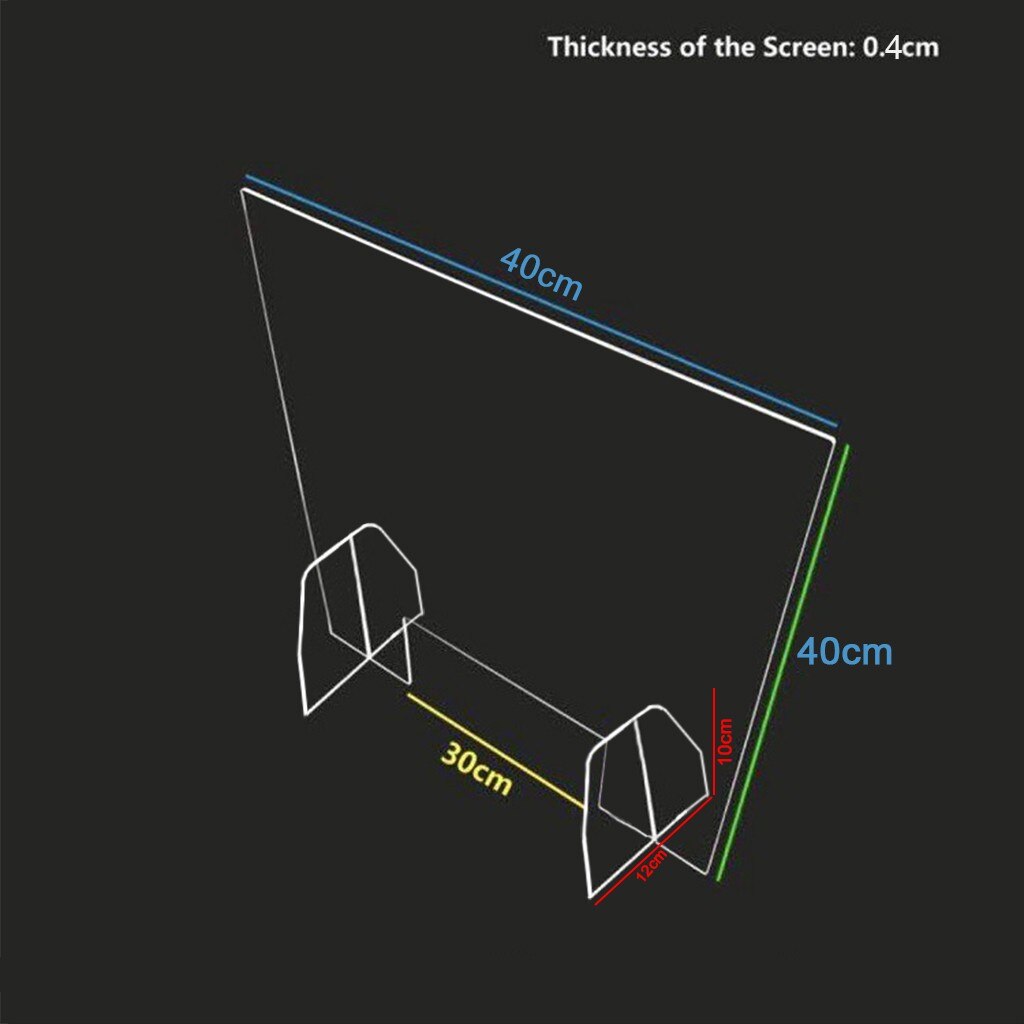 Acrylic Sneeze Guard Shield Clear Perfective Reception Side Counter Sprayed UV Cut Transparent Height Protection Screens
