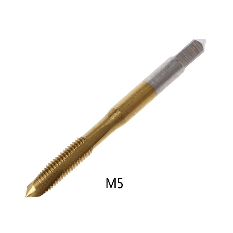 M2/M2.5/M3/M3.5/M4/M5/M6 Hss Metric Straight Fluit Draad Schroef Tap plug Tap: M5