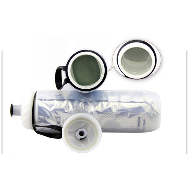 Botella de agua a presión para deportes al aire libre, accesorio de plástico para mantener el agua fría, aislamiento de doble capa, U0001
