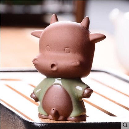 Tea Pets Ornament Chinese Folk Art Purple Clay Home Decoration Figurines Little Monk Baby Boy Spray Pee Crafts: G