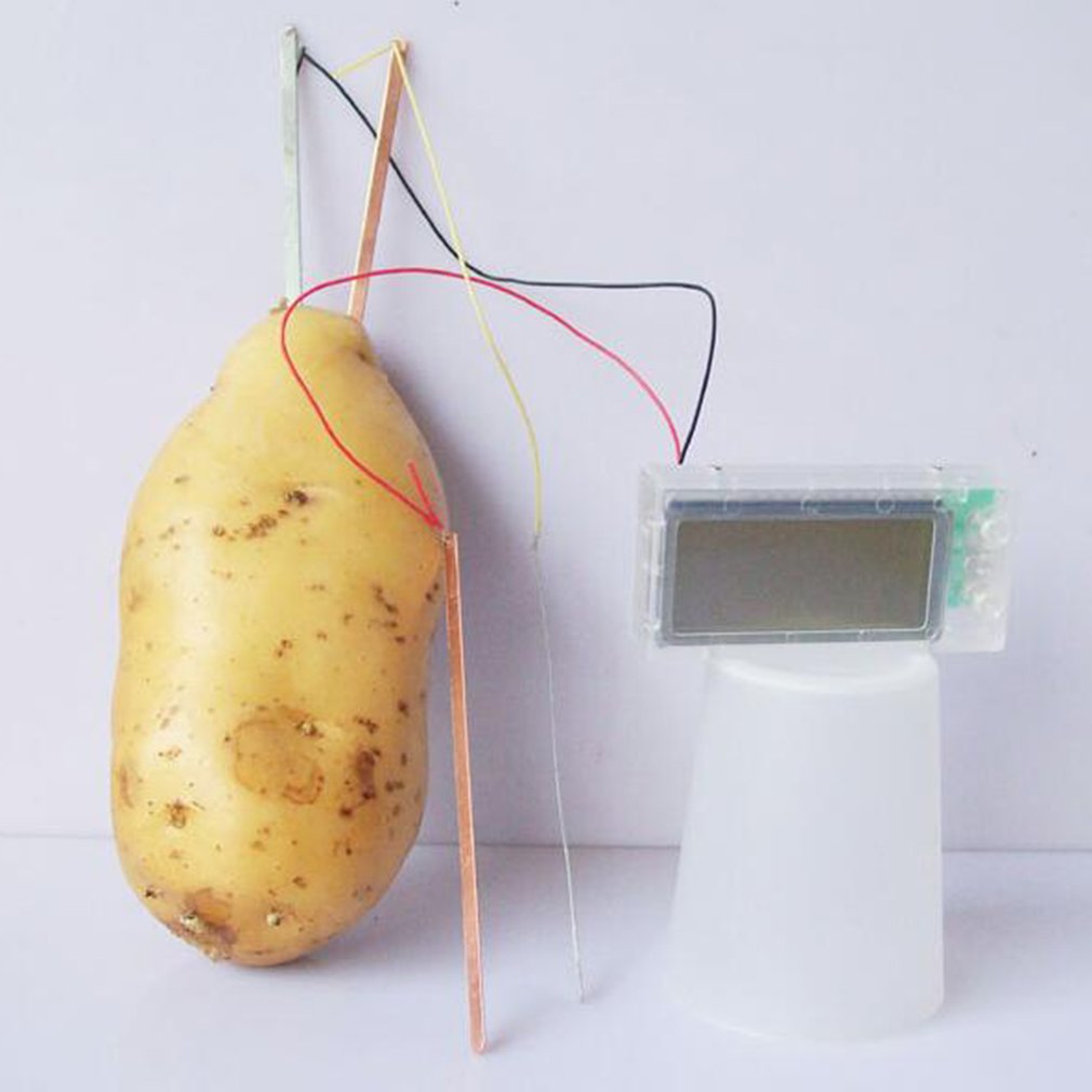 Fruit And Vegetable Environmental Protection Power Potato Clock Power Generation Digital Clock Power Generation Alarm Clock