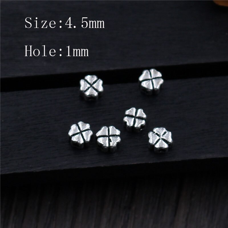 100% 925 Sterling Silver Spacer Beads With AAA Zircon Pretty Gold Color Charm Silver Beads DIY Jewelry Making Bracelets Findings: 9 silver