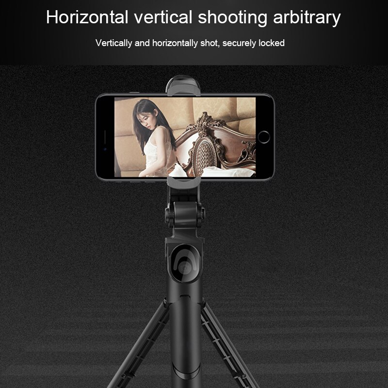 Bluetooth kontrol selfie stick stativ 360 ° controller fjernbetjening fotografi selfie stativ artefakt stang foldbar til alle mobil telefoner