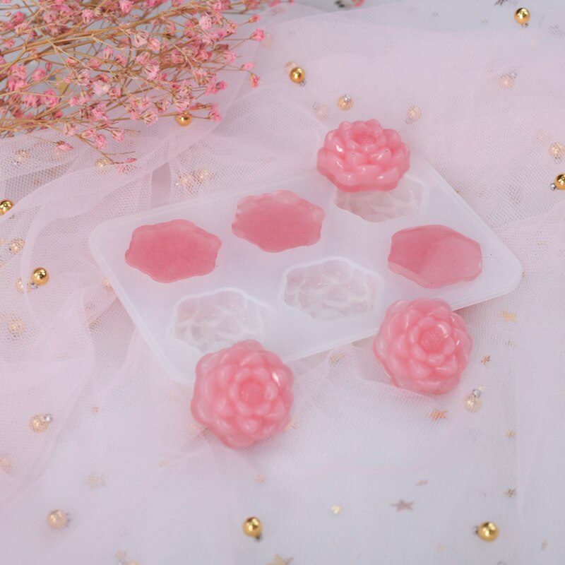 6 x rosenblomst chokolade silikoneform skimmel hjemmelavet diy bageværktøj håndværk