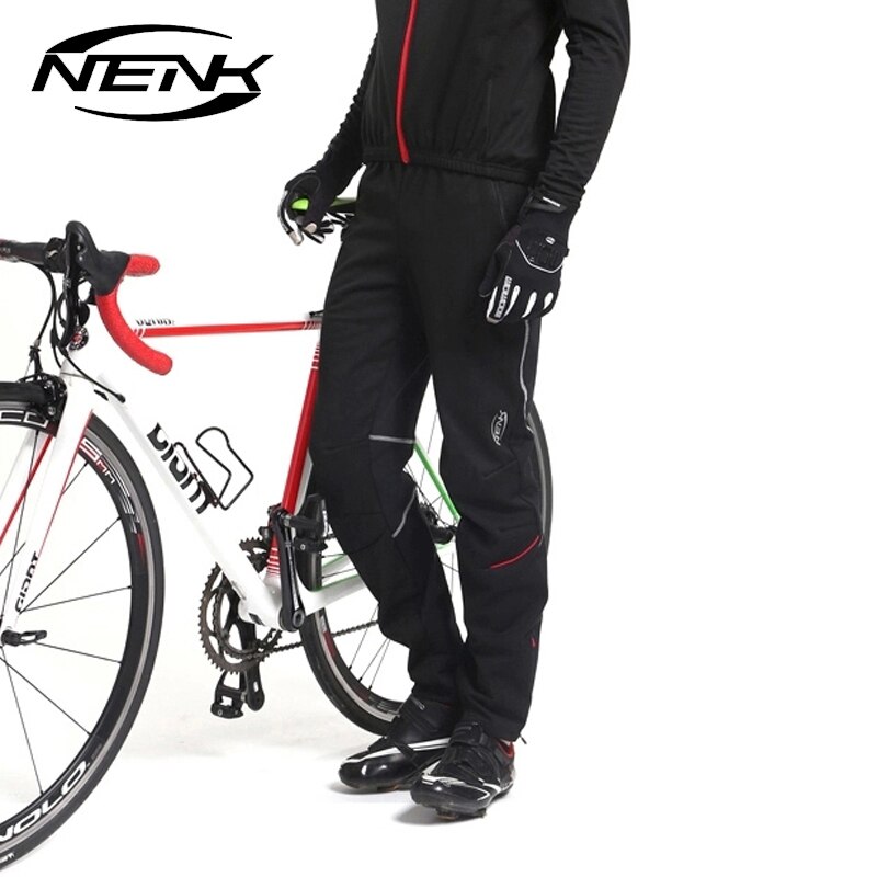 Nenk Cycling Bike Fiets Broek Man Thermische Fleece Fiets Broek Apparatuur Winddicht Broek Sport Outdoor Winter Herfst Broek