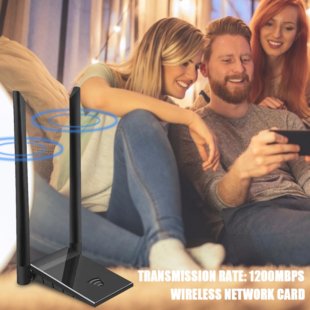 Desktop Dual Band Wireless Wifi Adapter USB 3.0 WiFi Adapter 1200Mbps Wireless Network Card Wi-Fi Receiver for Computer