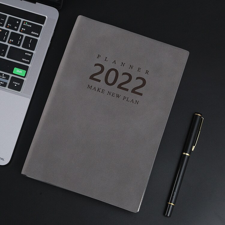 A5 2022 Diary Weekly Notebook Planner English Version Agenda Bullet Notebook Goals Habit Schedules Stationery School Supplies: 6