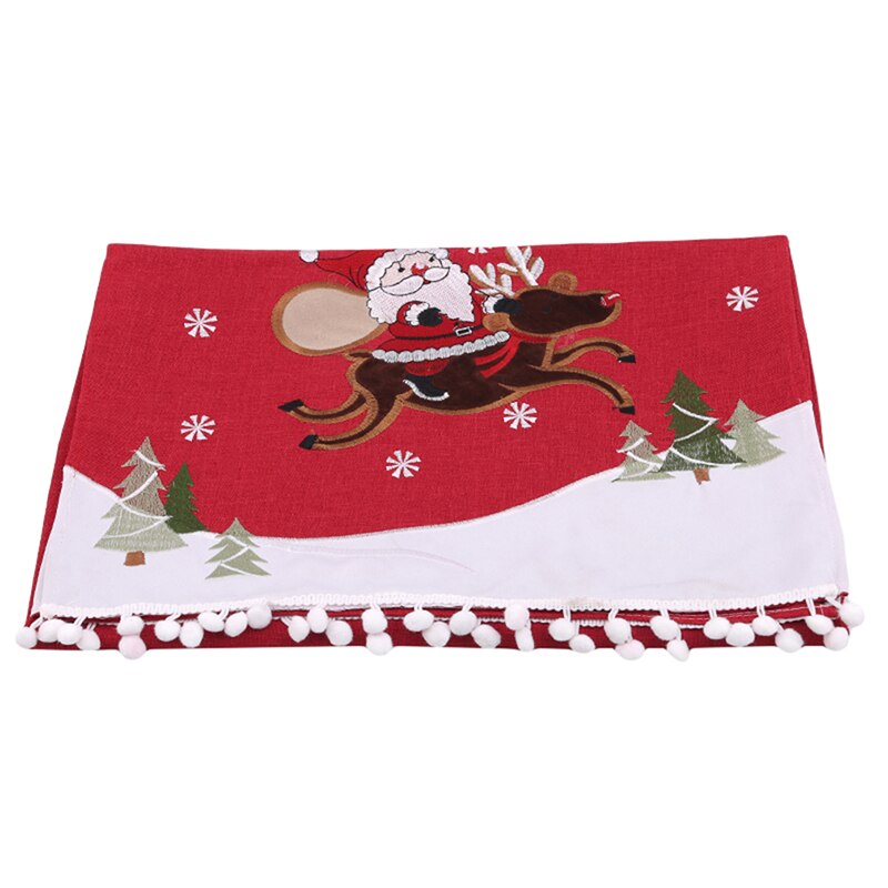 Polyester print bord flagga jul bord löpare bord skrivbord bordsdukar hotell hem festival dekoration