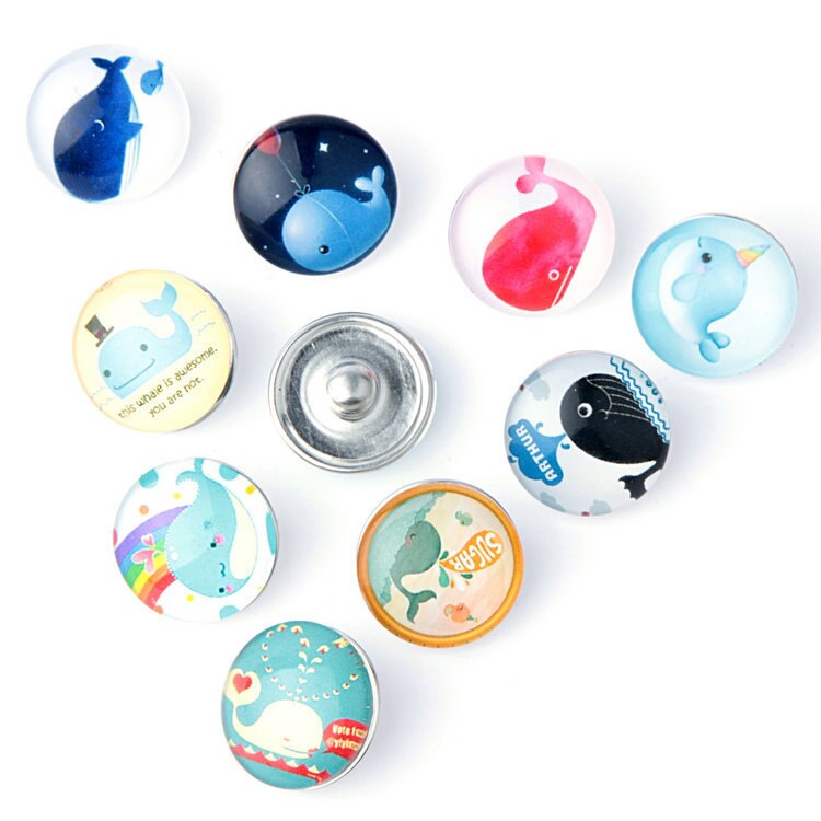 60 stuks Wisselbare Bedel Armbanden - 18mm Ronde Glazen Bedels - Mix Kleuren - Trendy Link Box Ketting