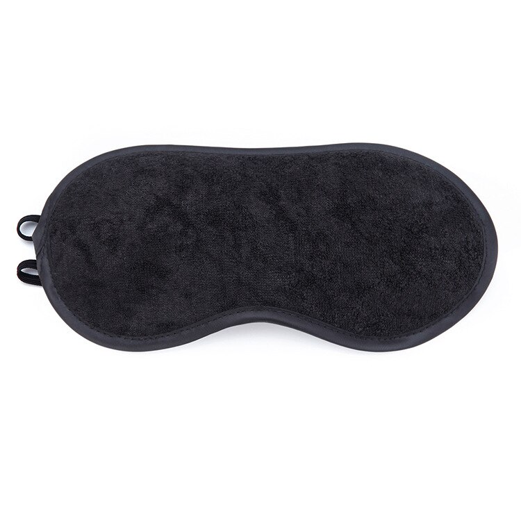 Funda de tela para los ojos para dormir, máscara acolchada para dormir, Parche de sombra, máscara para los ojos, para viajes, Relax, descanso ojo, cuidado de mujeres y hombres: Black