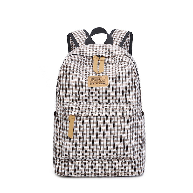 Casual damesrugzak canvas tas rugzak geruite schooltassen voor tieners meisjes laptoptas bolsa mochila