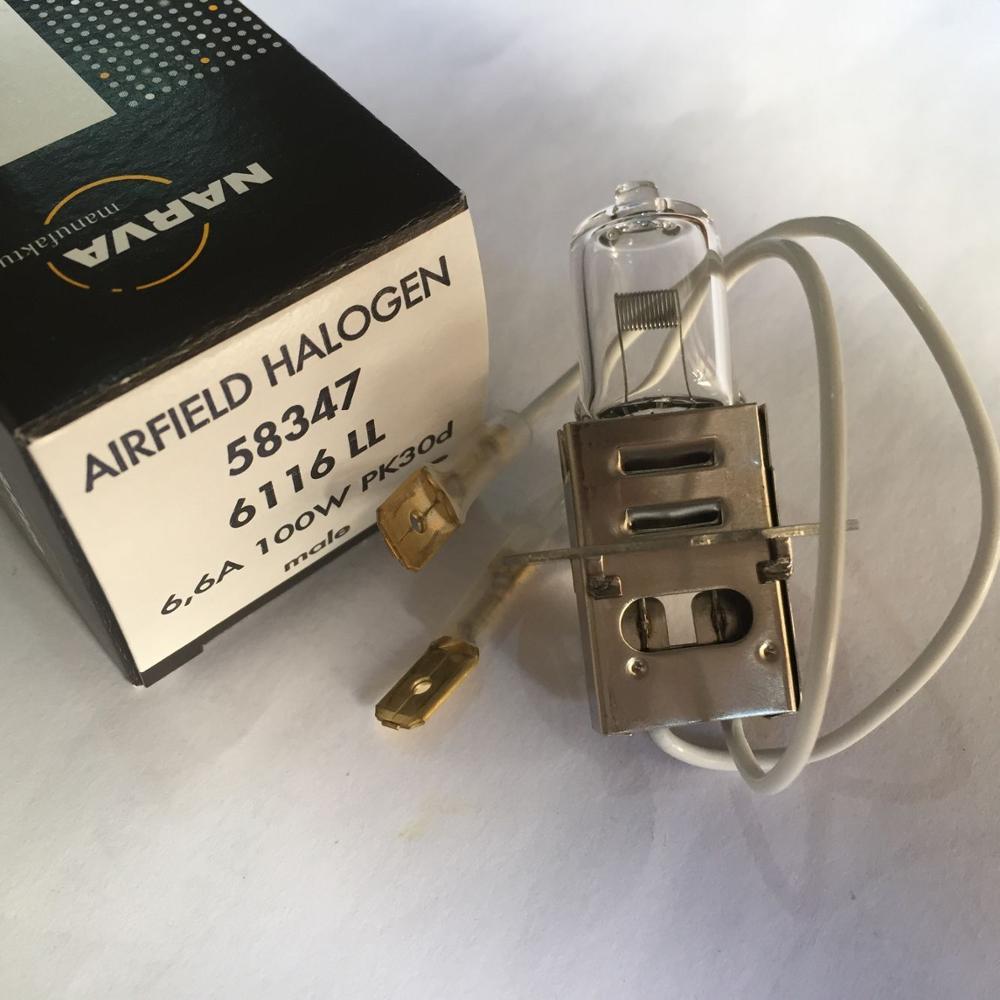 NARVA 58347 6.6A 100W PK30D männlichen, Flugplatz Halogen 6116 LL lampe