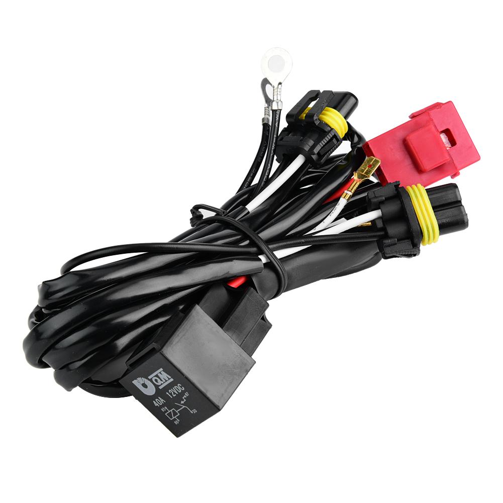 Kit de conversión de motocicleta eléctrica arnés de 100W para coche, adaptador de cable de relé, Kit de conversión de lámpara antiniebla DE TRABAJO, accesorios ev