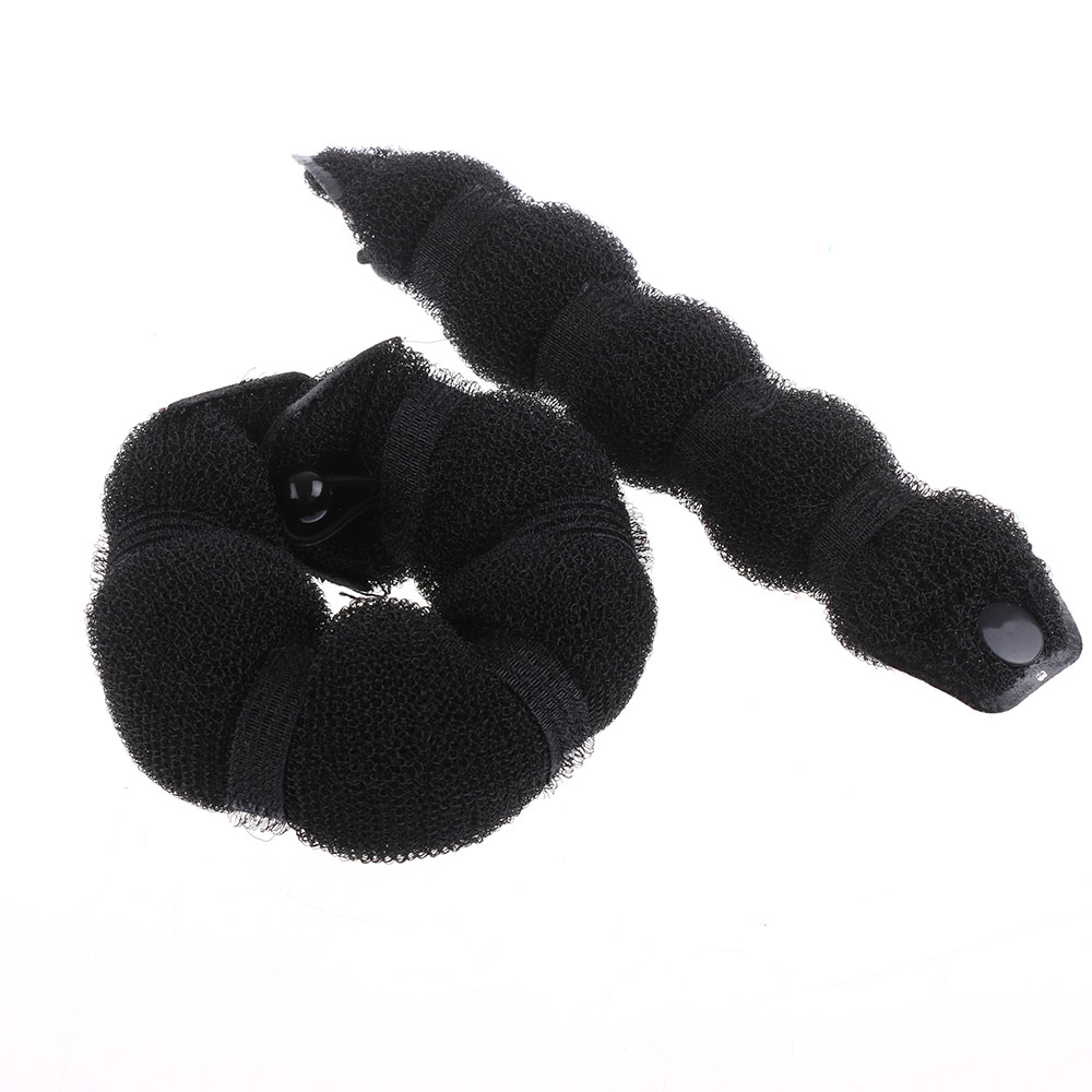 2 unids/set uno grande y uno pequeño novedosa mujer cubierta negra café mágico pelo para moños estilo moño Accesorios de belleza