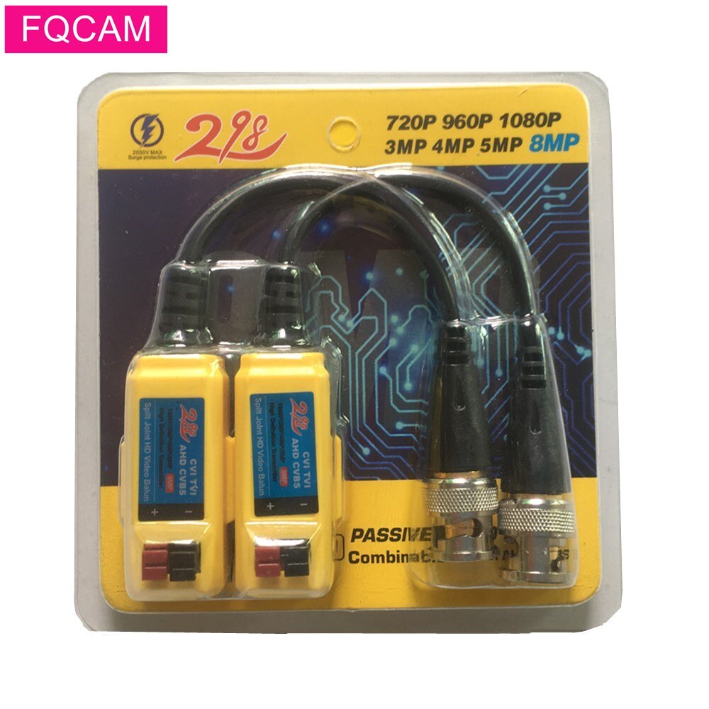 10Pairs 8MP HD Analog CCTV Camera 1CH Transmitter Passive Video Balun Transceiver BNC M for 2MP 5MP 8MP AHD Security Camera