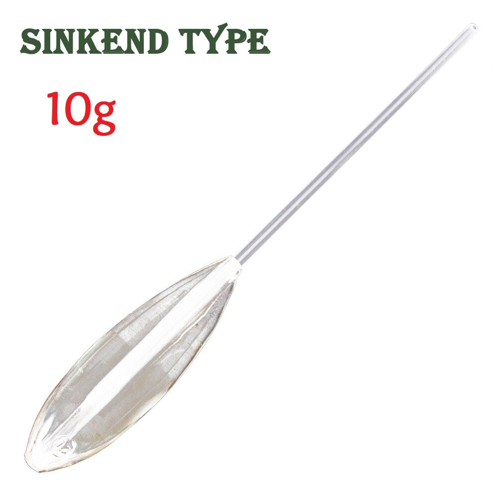 Acrylic Fishing Float Transparent Sinkend Type Casting Bobbers Clear Bombarda Sinking Fly Fishing Spinning Floats Pesca 5-50g: Sinkend Type 10g