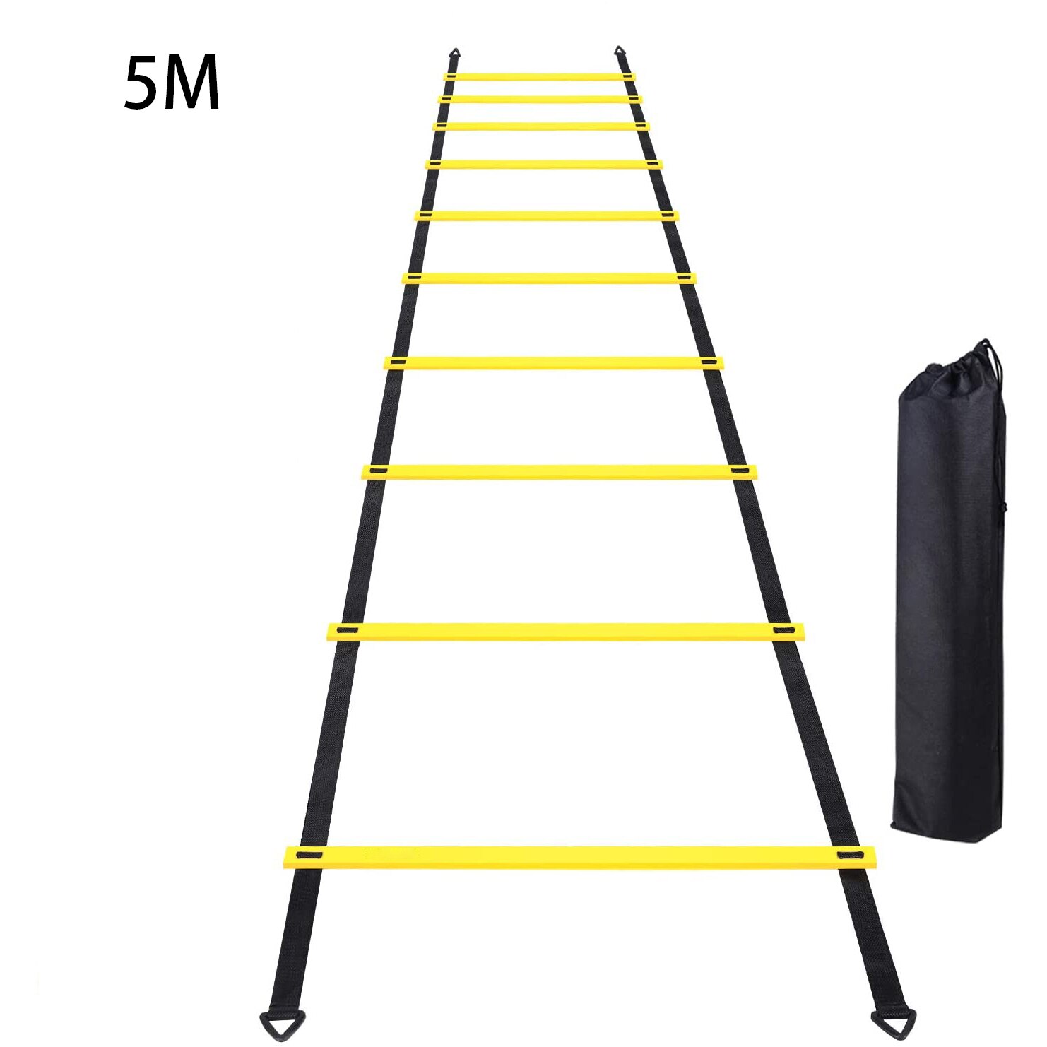 Flessibilità scaletta agilità cinturino in nylon scaletta da salto velocità allenamento fitness scala scala allenamento calcio scala energetica: 5M 10Rung