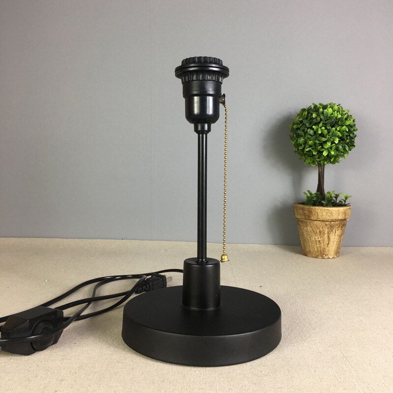 Support de lampe de Table en bois massif socle noir et blanc E27 support de lampe salon chambre chevet moderne Simple paquet de lampe de Table: G