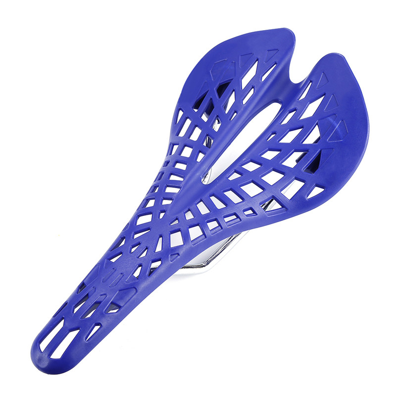 Fiets Zadel Fietszadel Uprated Comfortabele Lichtgewicht Mtb Bike Hollow Out Spider Zadel Zitkussen Fiets Accessoires: Blauw