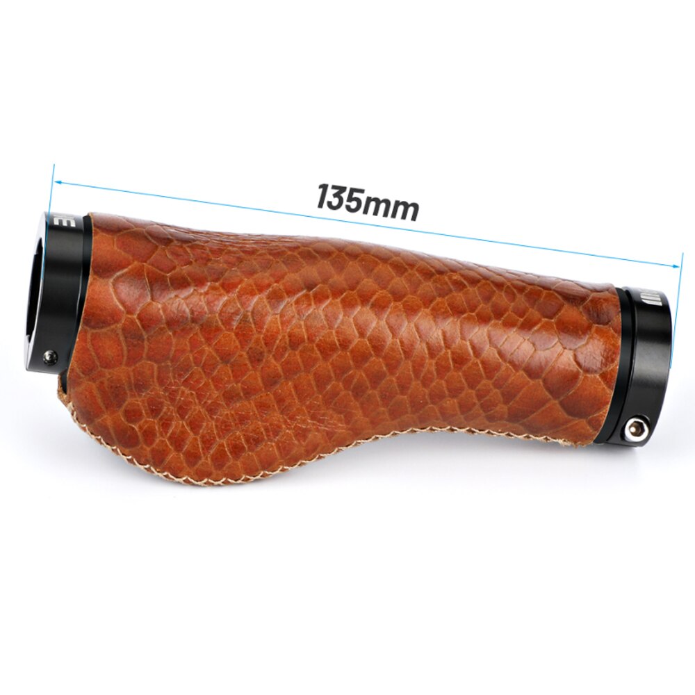 Road Bike Leather Grip Ergonomic Leather Grip Bicycle Handlebar Grips Mountain Bike Grip