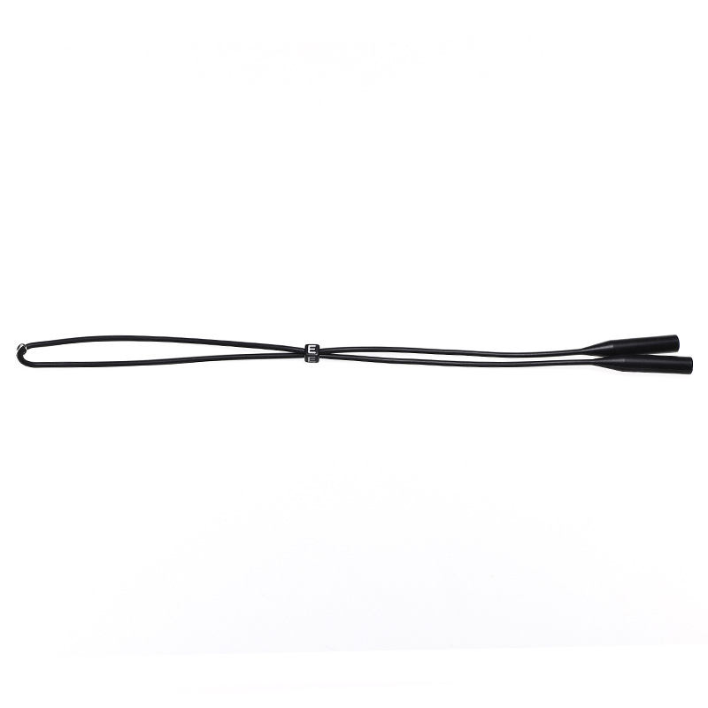 Bunte Einstellbare Silikon Brillen Band Kette Sport Anti-Unterhose Schnur Sonnenbrille Seile Band Kabel Halfter Gläser Beine Teile: A-Schwarz