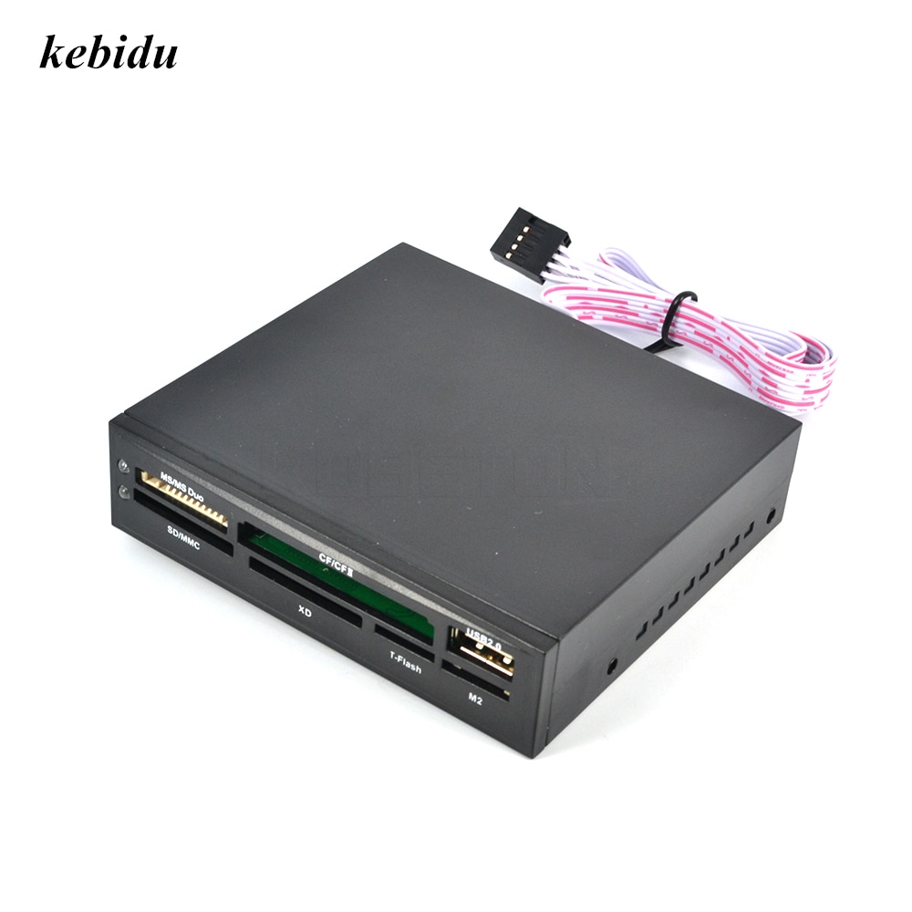 kebidu All In 1 Internal Card Reader USB 2.0 3.5" Floopy Bay Front Panel SDHC Micro SD MMC CF XD TF Flash Memory Card Reader